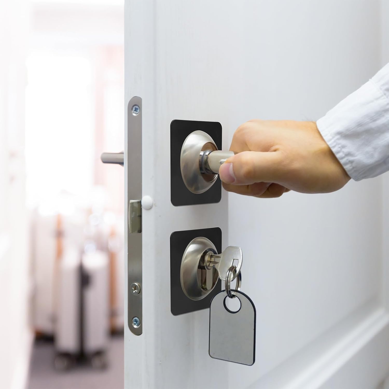 2-Piece Stainless Steel Door Knob Covers for Loose Door Locks