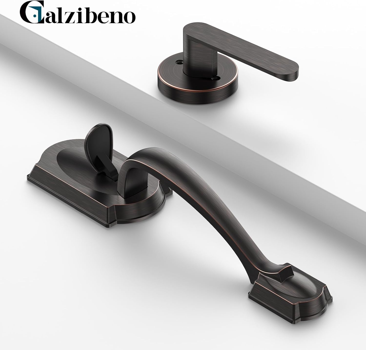 CalzibenoFront Door Handle Set Oil Rubbed Bronze Front Door Handle Set Easy Install Durable Stylish Door Handles