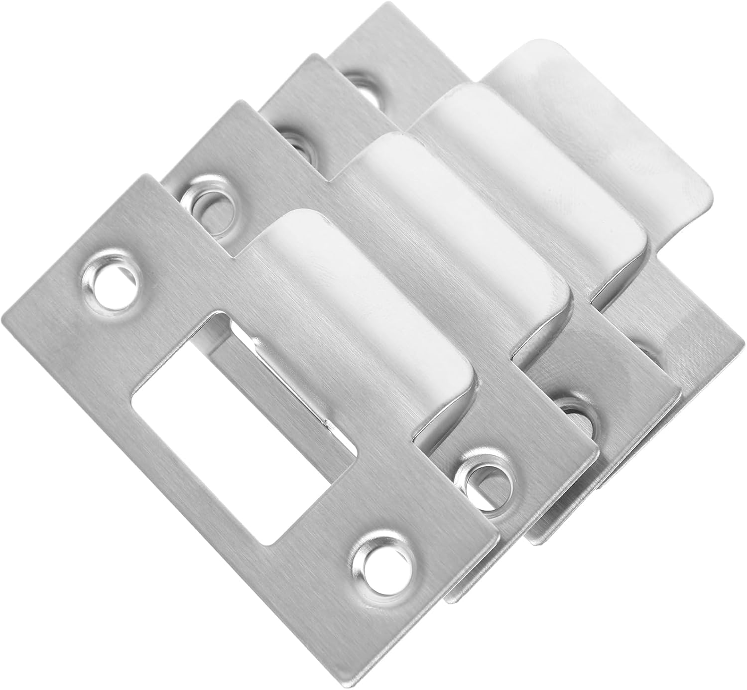 4pc Stainless Steel Deadbolt Strike Plate Door Hole Filler for Interior Doors