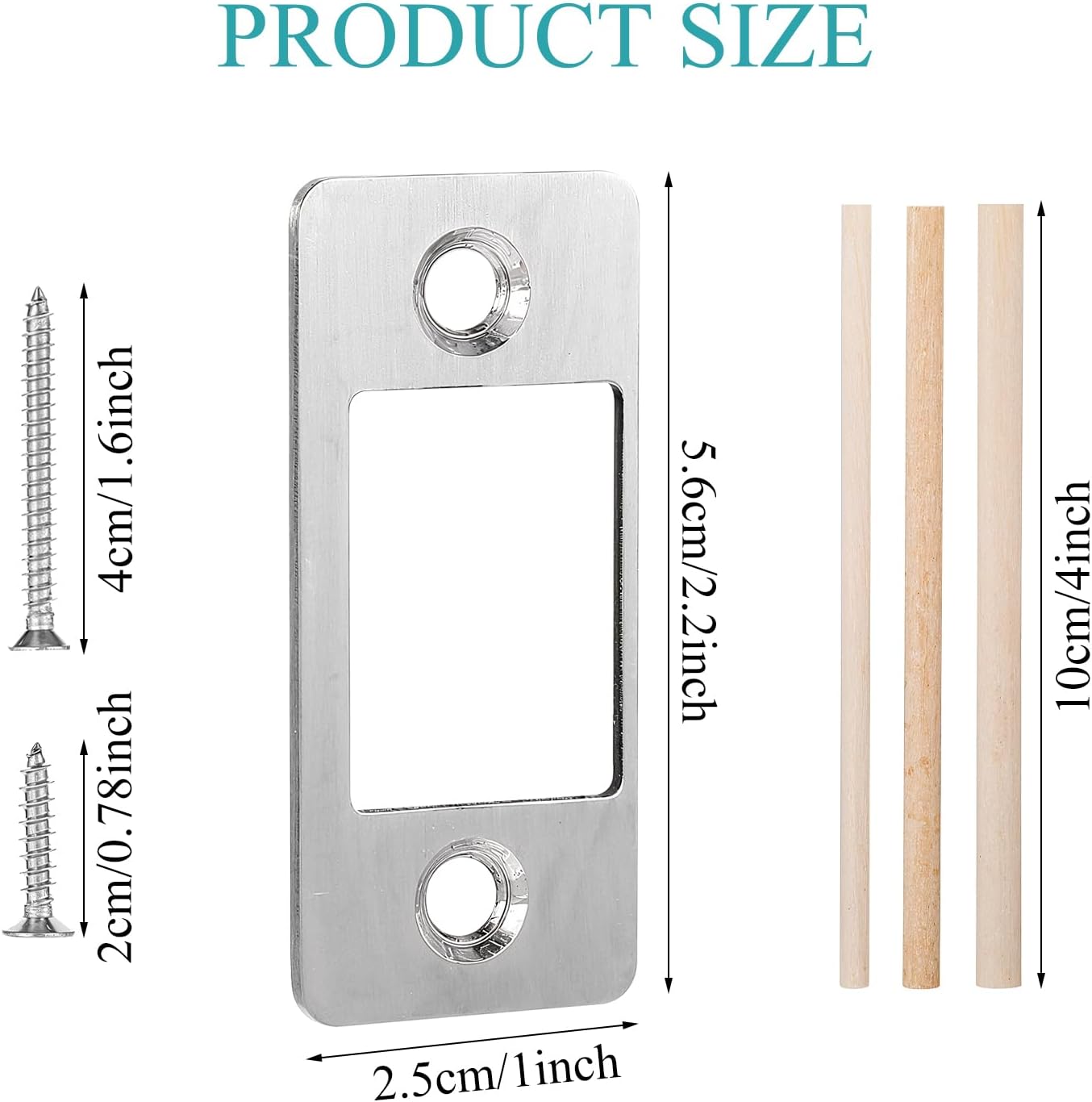 Secure Door Lock Repair Kit with 8 screws and 3 dowels for Homeowners