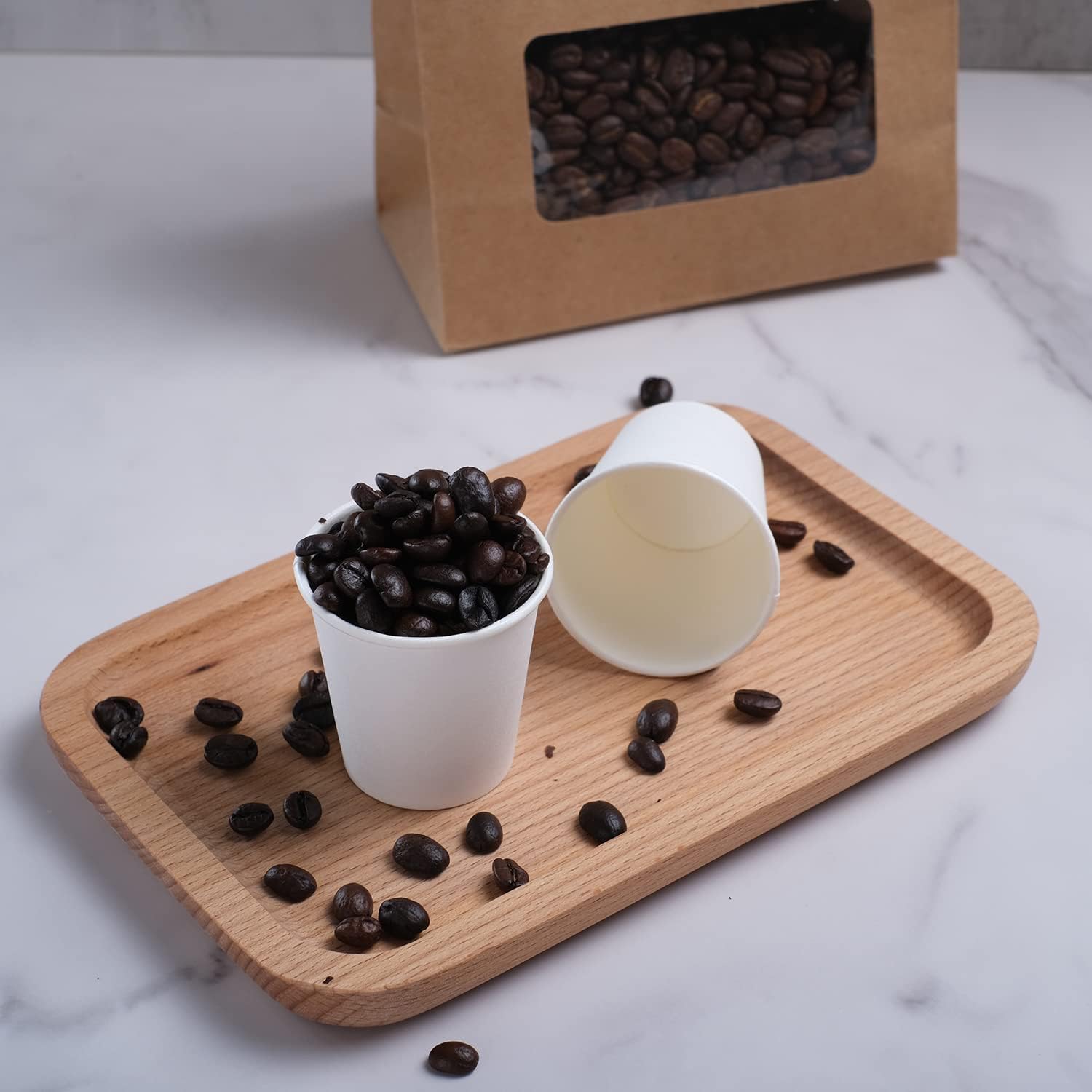 Lamosi 300 Pack 3 oz Disposable Paper Cups for Bathroom Travel and More