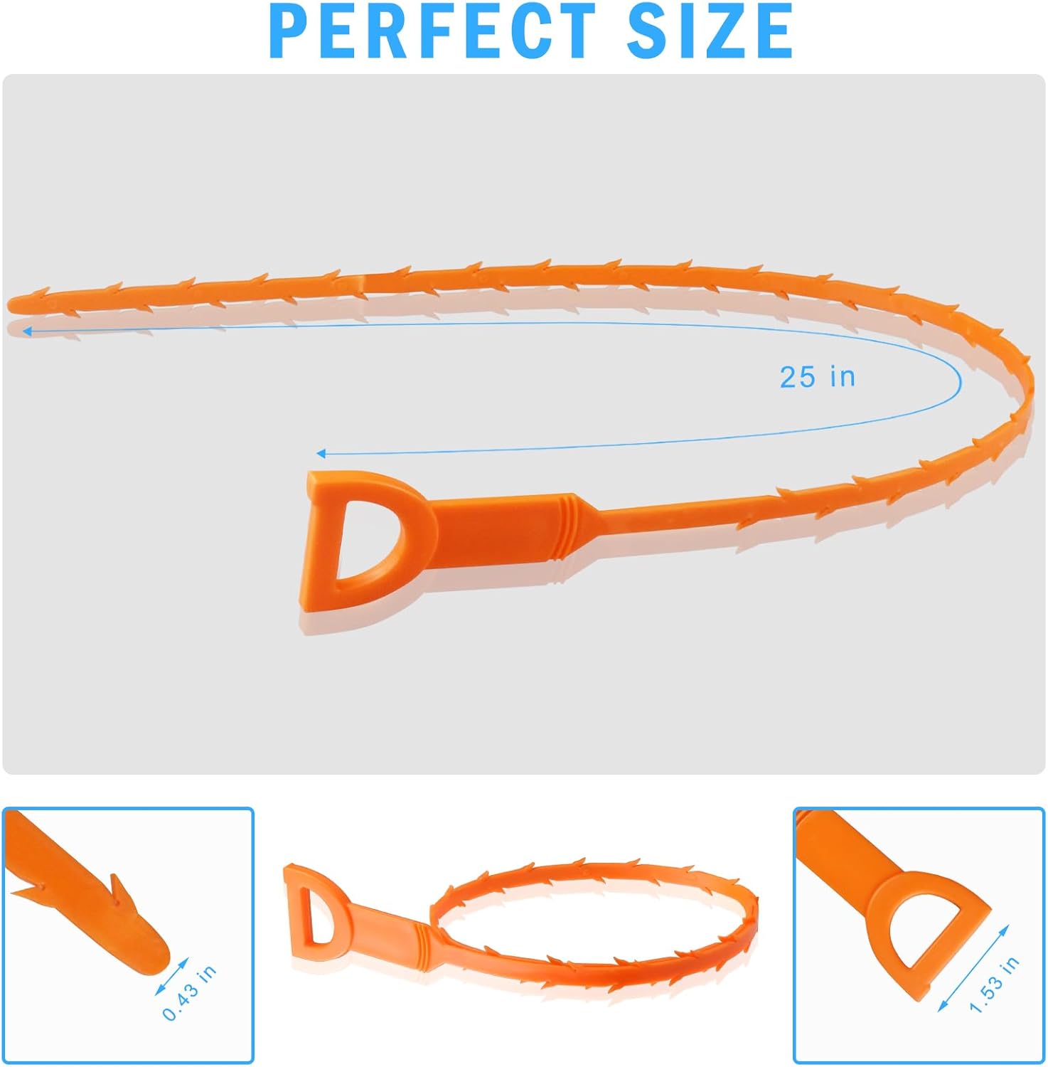 6 Pack Hair Drain Clog Cleaning Tool OneHere Drain Auger Hair Catcher Tools for Kitchen Sink Bathroom Tub Toilet