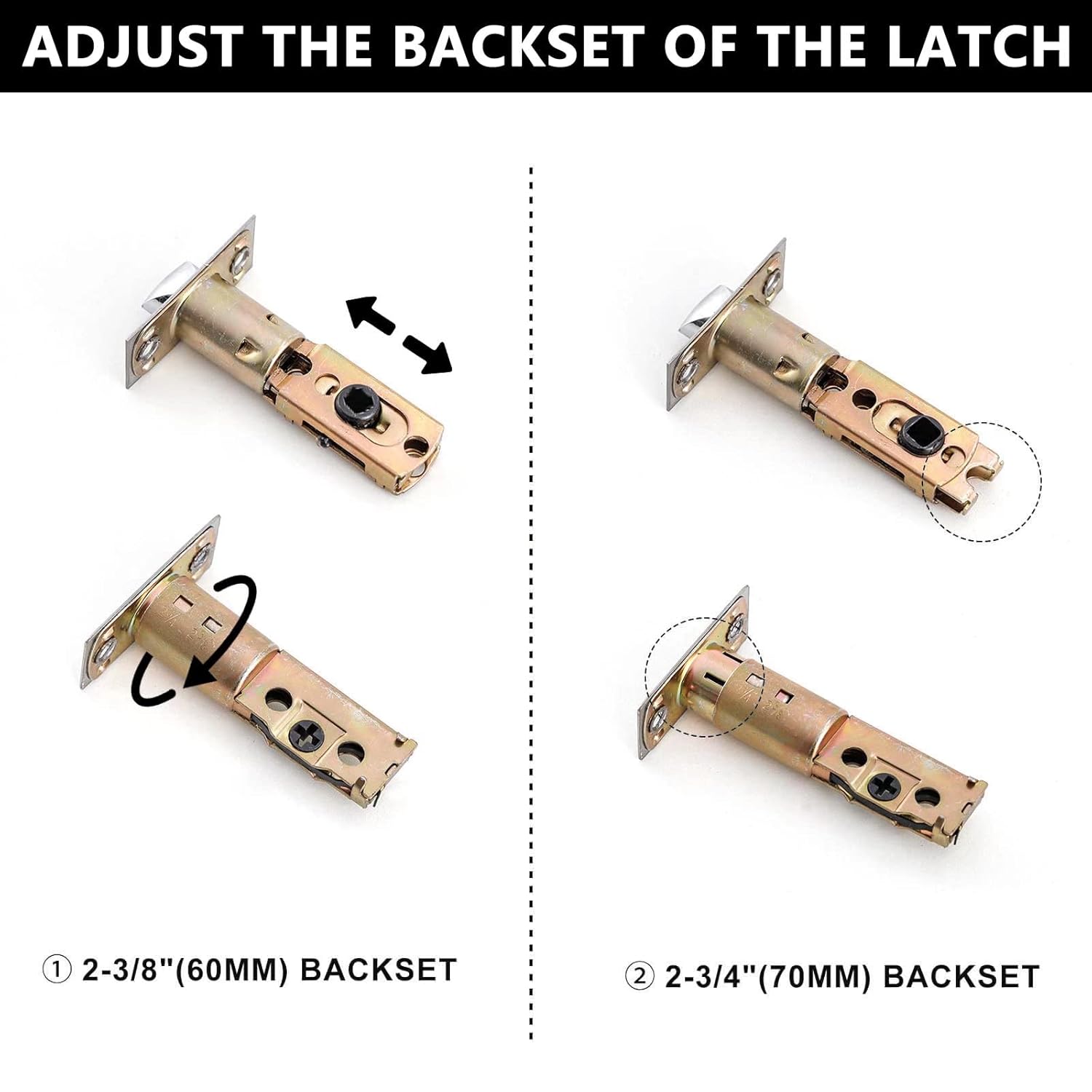 NeuType Front Door Handle Lock Set Satin Nickel