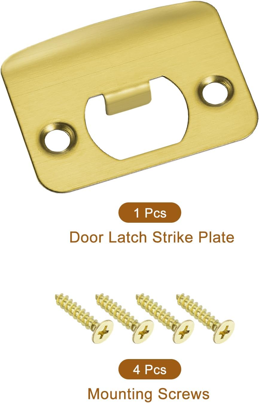 Sturdy Stainless Steel Door Strike Plate by Uxcell for 57mm x 45mm Replacement