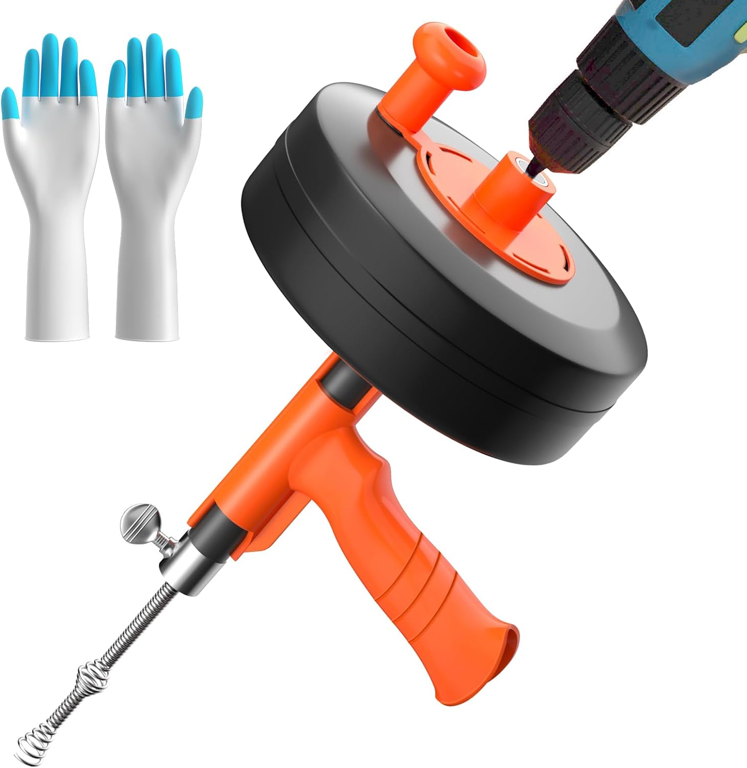 Filtered-KINGLEV Drain Auger Bundle with Manual Electric Versions