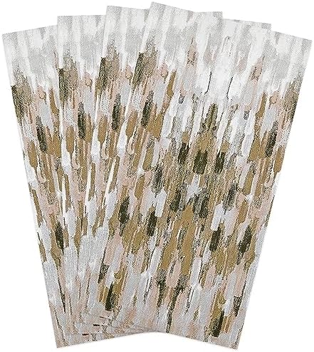 Fast-Drying Artistic Kitchen Towels Set - 4 x 18x28 Microfiber Dishcloths for Cleaning and Decor