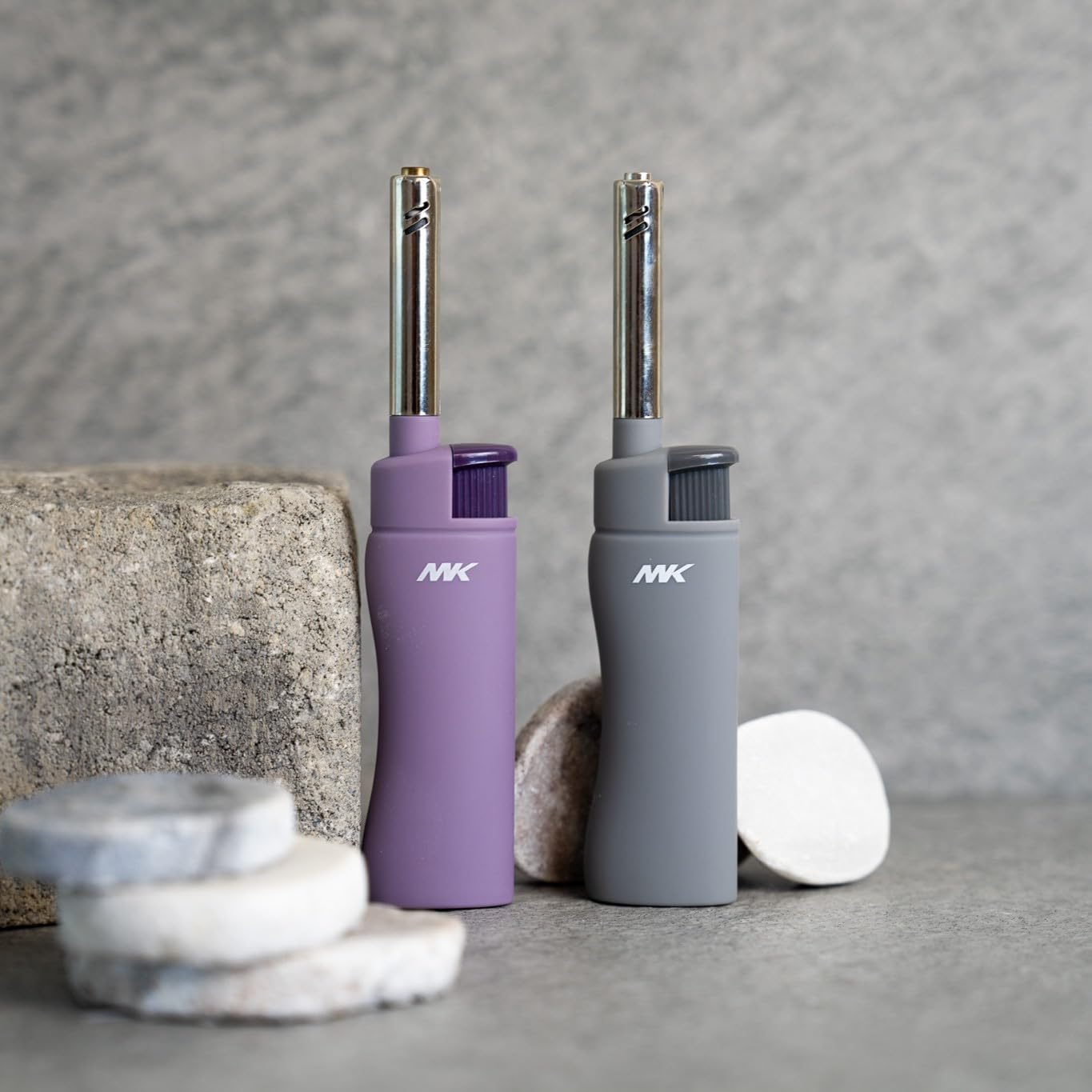 5-Piece Pastel-Color Candle Lighter Wind-Resistant Refillable for BBQ Camping