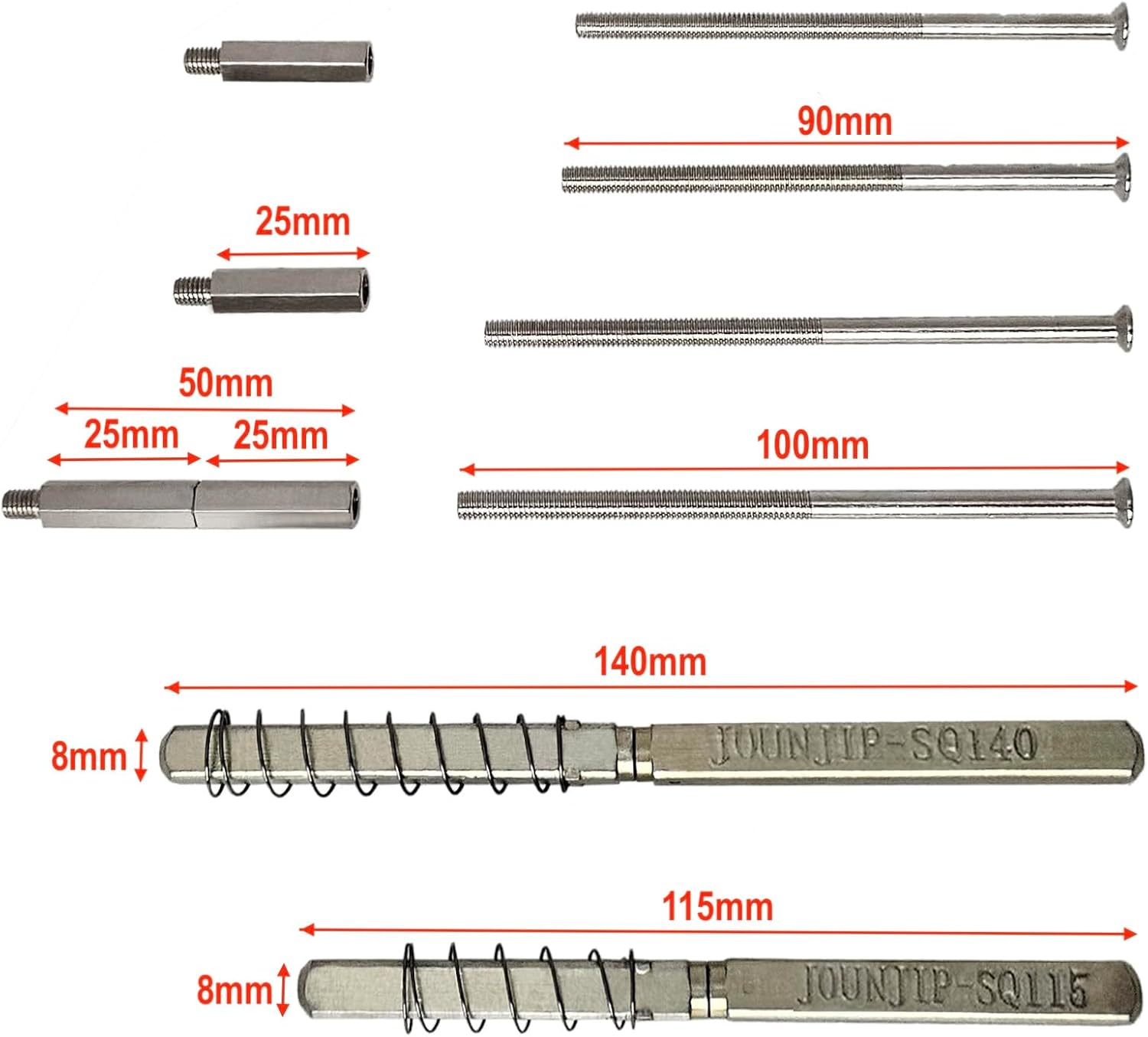 JOUNJIP Square Spindle Thick Door Extension Kit Perfect Fit for JOUNJIP Square Spindle Mechanic Locks