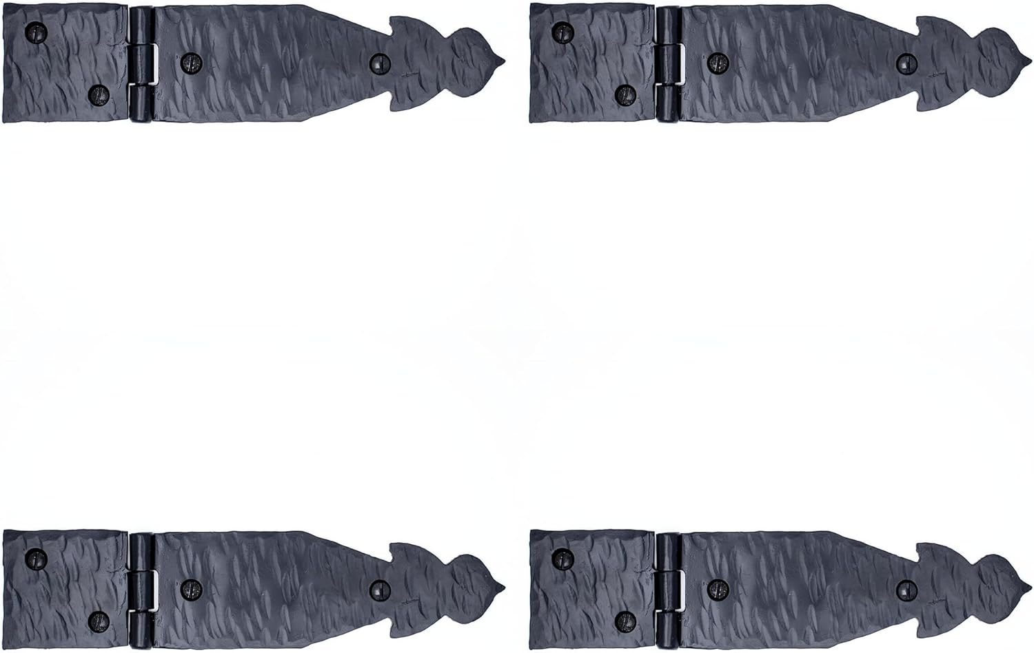 4-Pack Rustic 7-Inch Wrought Iron Door Hinges for Barn Farmhouse Doors - Durable Stylish Home Improvements