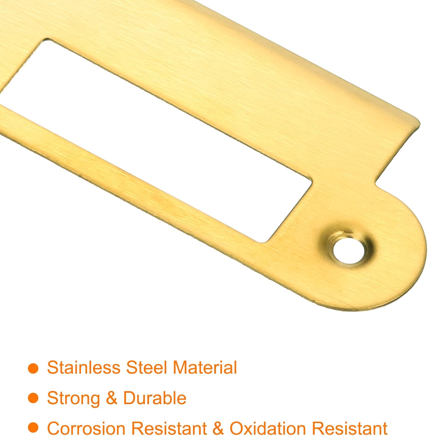 Uxecc Door Strike Plate - 180mm x 40mm 201 Stainless Steel for 709 x 157 Door Frame