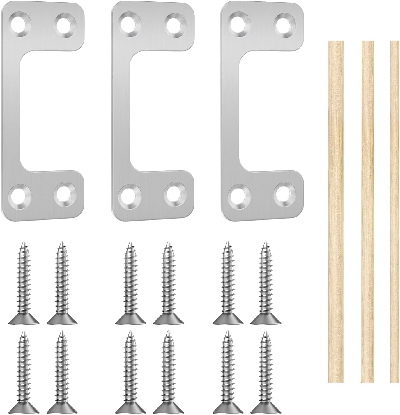 Oversized Deadbolt Strike Plate 1125 x 275 inches - Durable Replacement for Exterior Doors