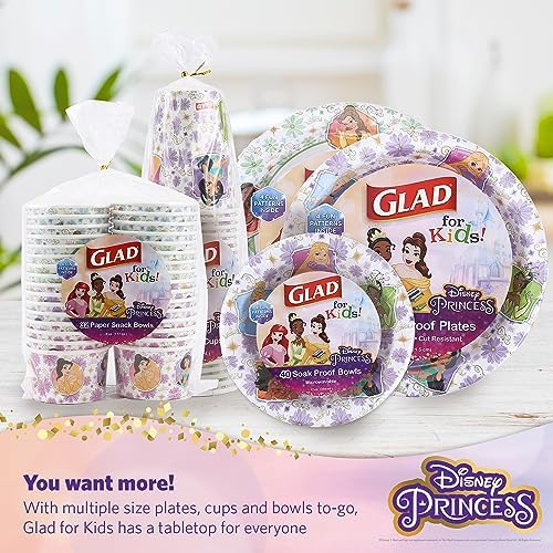 Glad for Kids Disney Princess Paper Plates 10 30 Ct