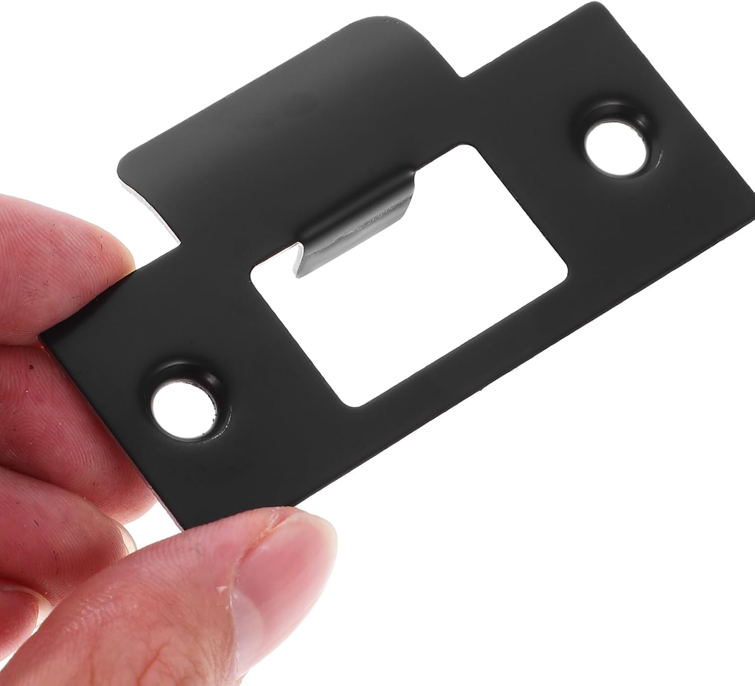 DOITOOL 4-Piece Black Door Strike Plate Stainless Steel Security for Doors