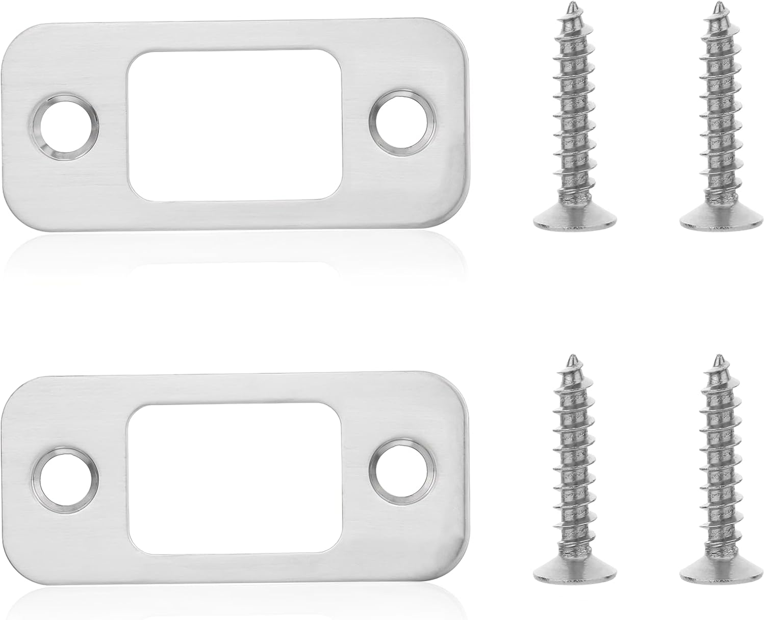 ZERO-WZ ZEYIYER 2-Pack Deadbolt Strike Plate Kit for Secure Door Replacement