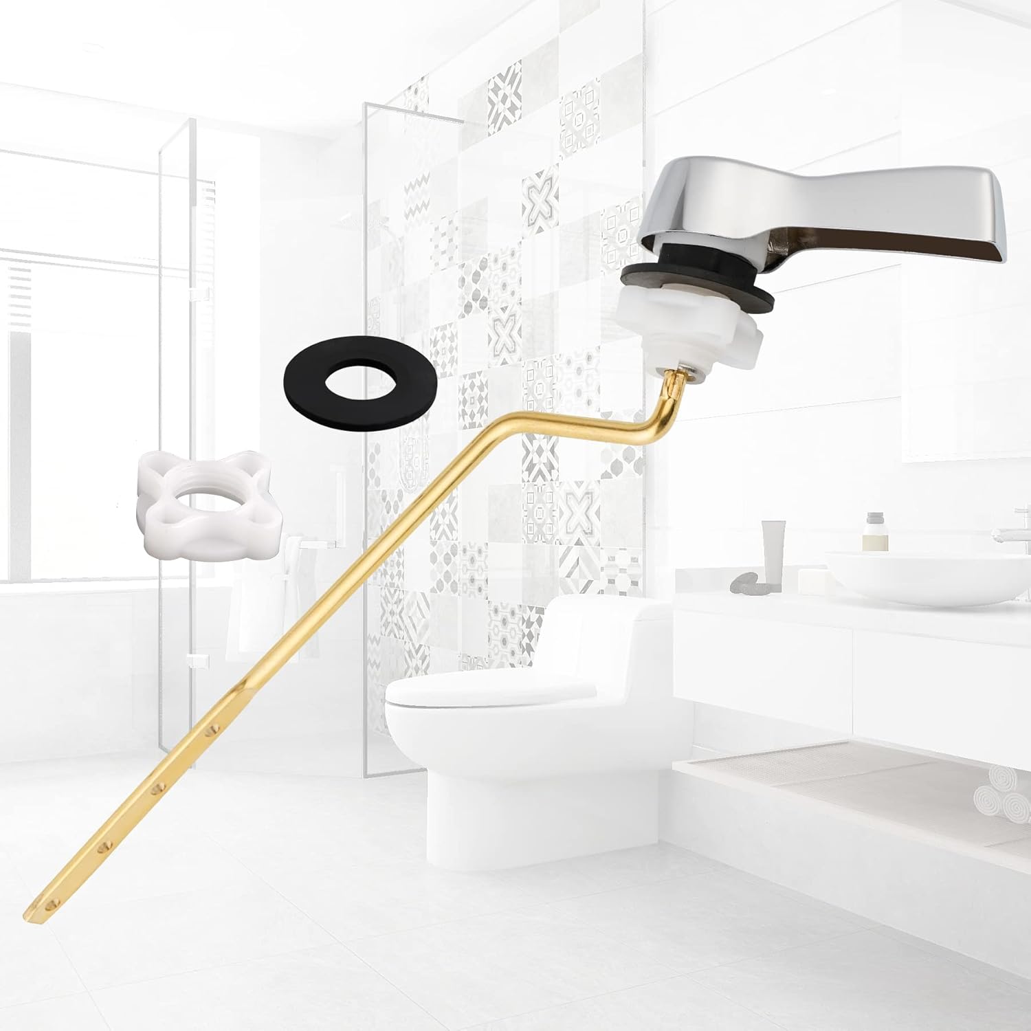 Sturdy Best Quality JazzTOP Flush Lever for Regulatory 2-B bleeding Measures 75 to 85