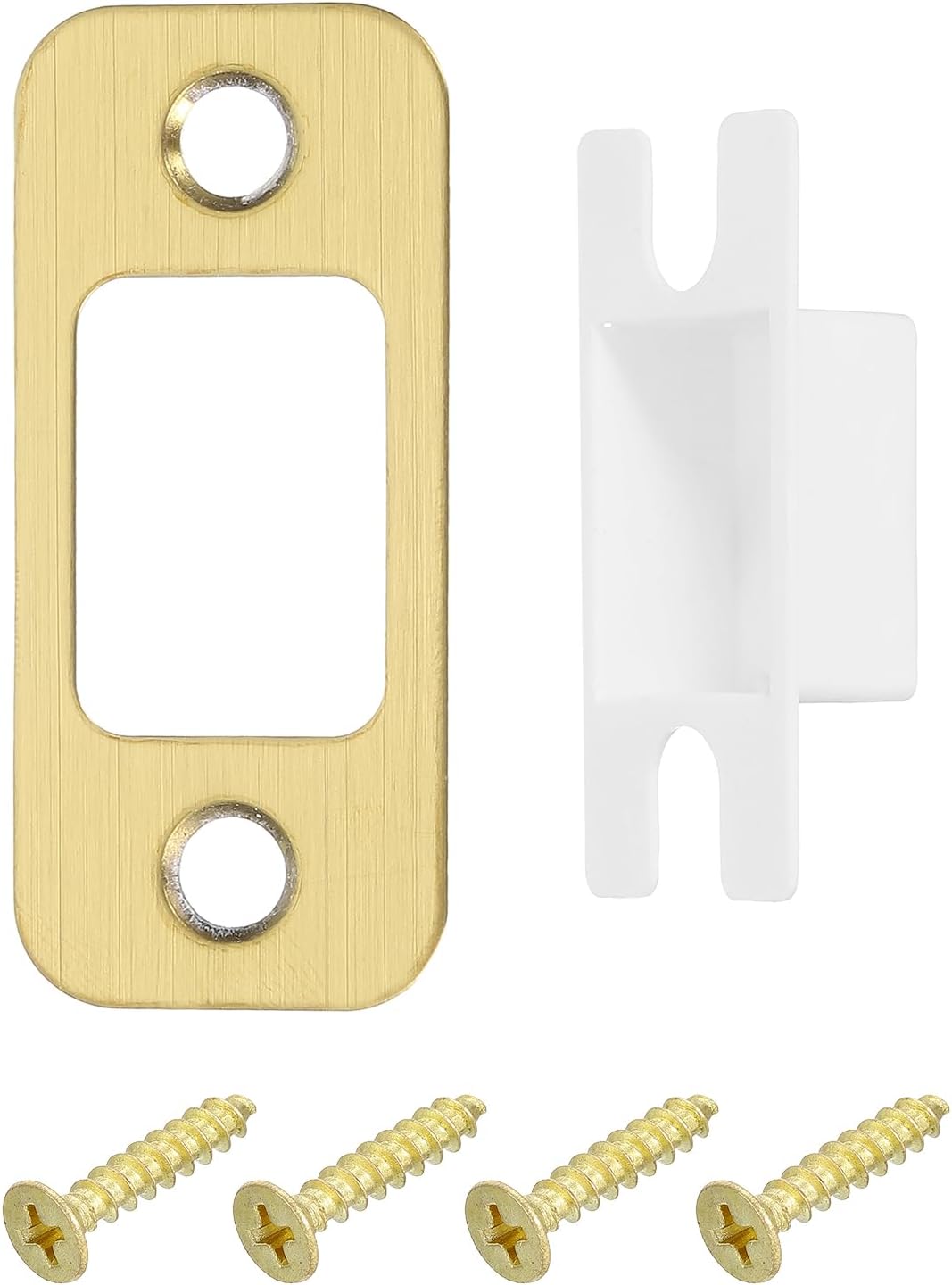 1 Set Door Strike Plate Stainless Steel Latch Deadbolt Replacement for Doors