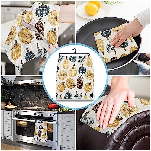 Thanksgiving Kitchen Towels Fall Harvest Pumpkins
