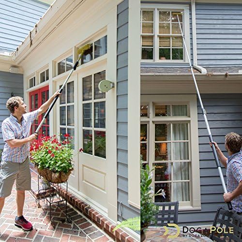 DOCA Telescoping Pole Window Washing Kit Power Tool for Cleaning Windows Squeegee Dual-Plane Extendable
