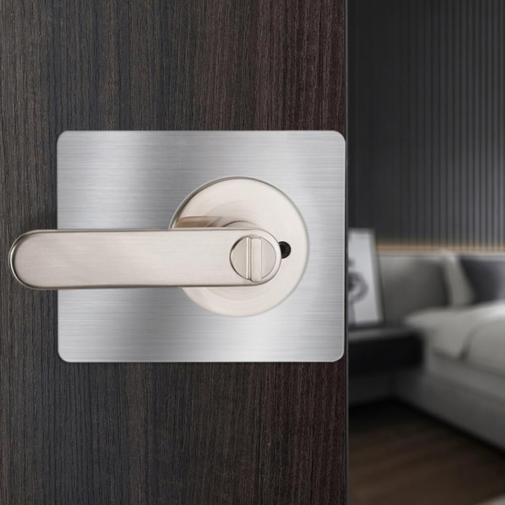 Uonlytech 4PCS Door Lock Repair Board Stainless Steel Door Plate Covers Deadbolt Cover Kick Plate for Home Improvement