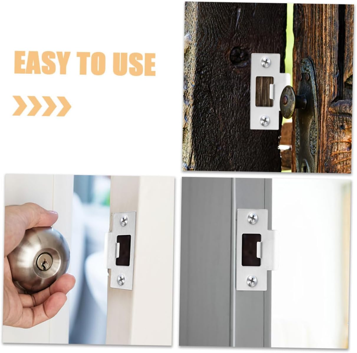 BUTIFULSIC Stainless Steel Door Reinforcement Kit with Sizes 1-58in for Room Garage Locks