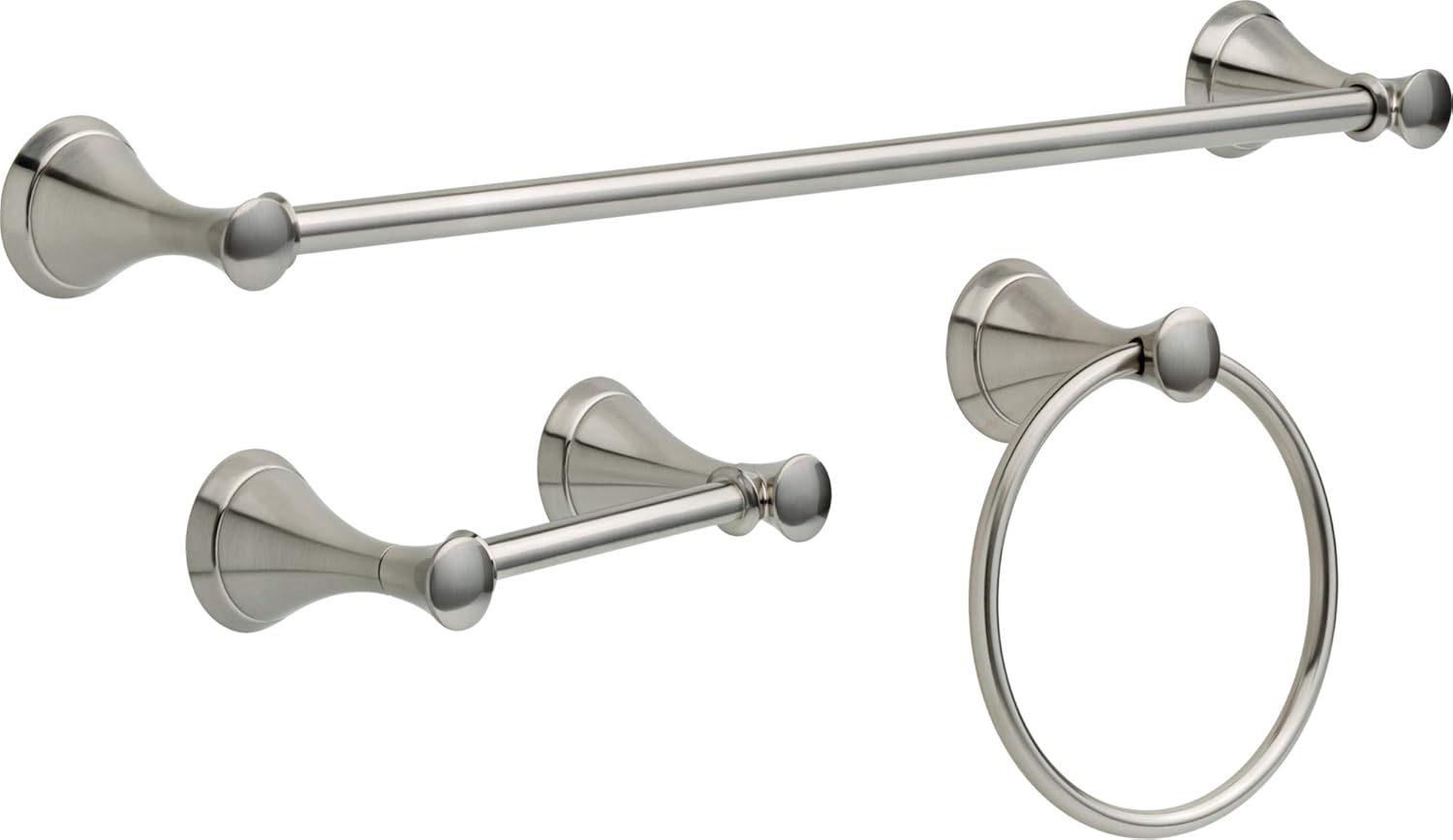 Delta Faucet 3-Piece Bath Hardware Kit SpotShield Brushed Nickel Easy Installation Style