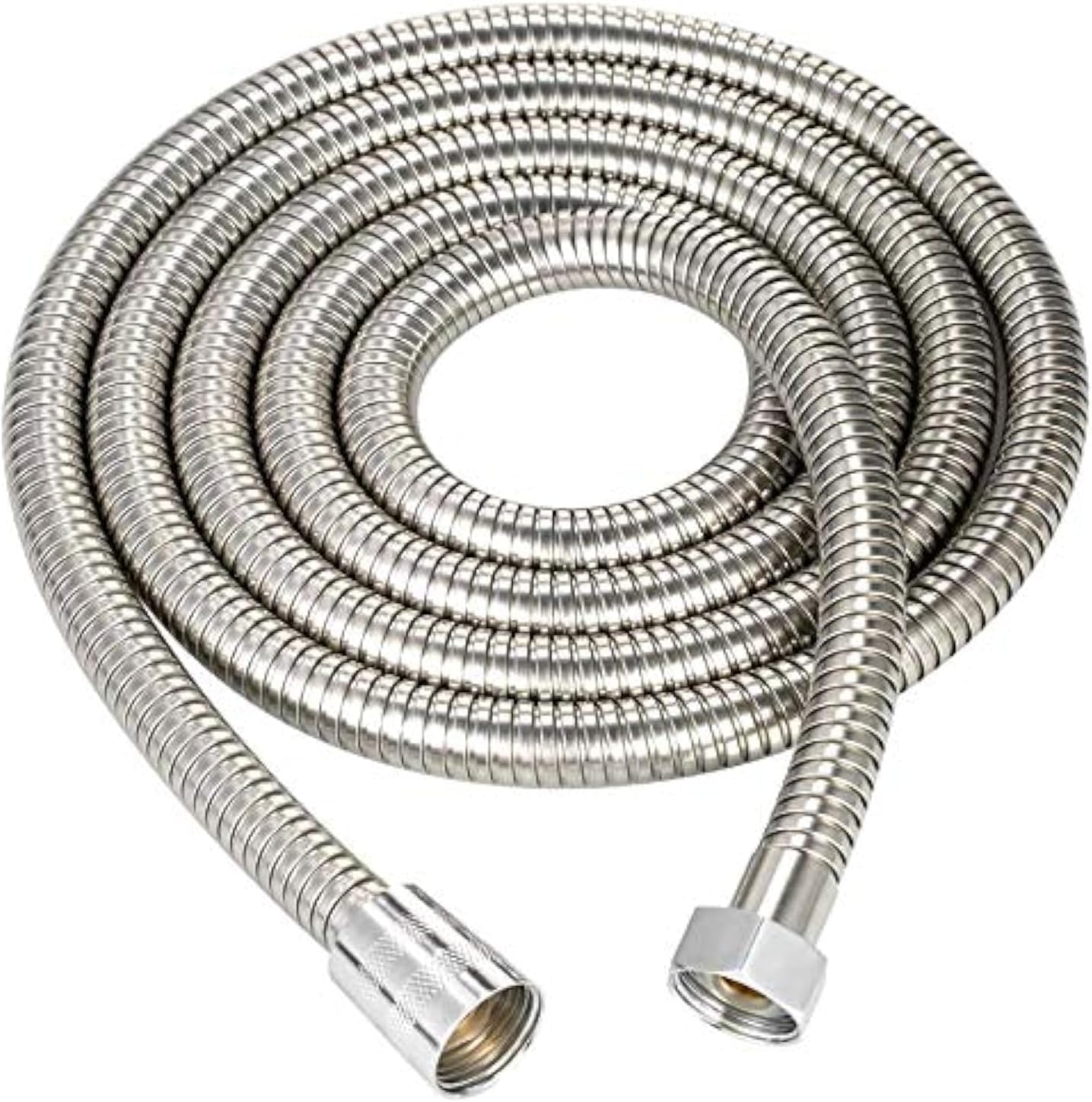 Sturdy 60-inch stainless steel bath hose Easy to use Style to match your bathroom
