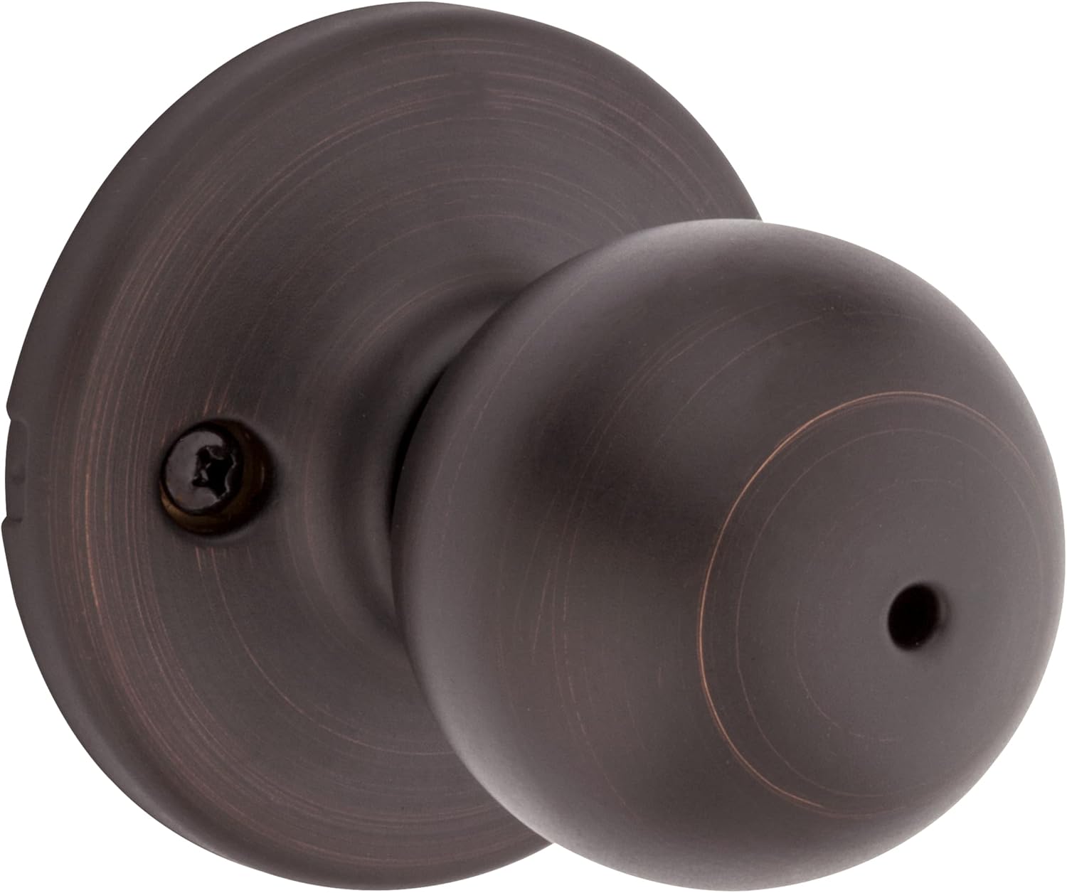Kwikset Door knobs and lock set for bathroom and bedroom doors classic design Venetian Bronze