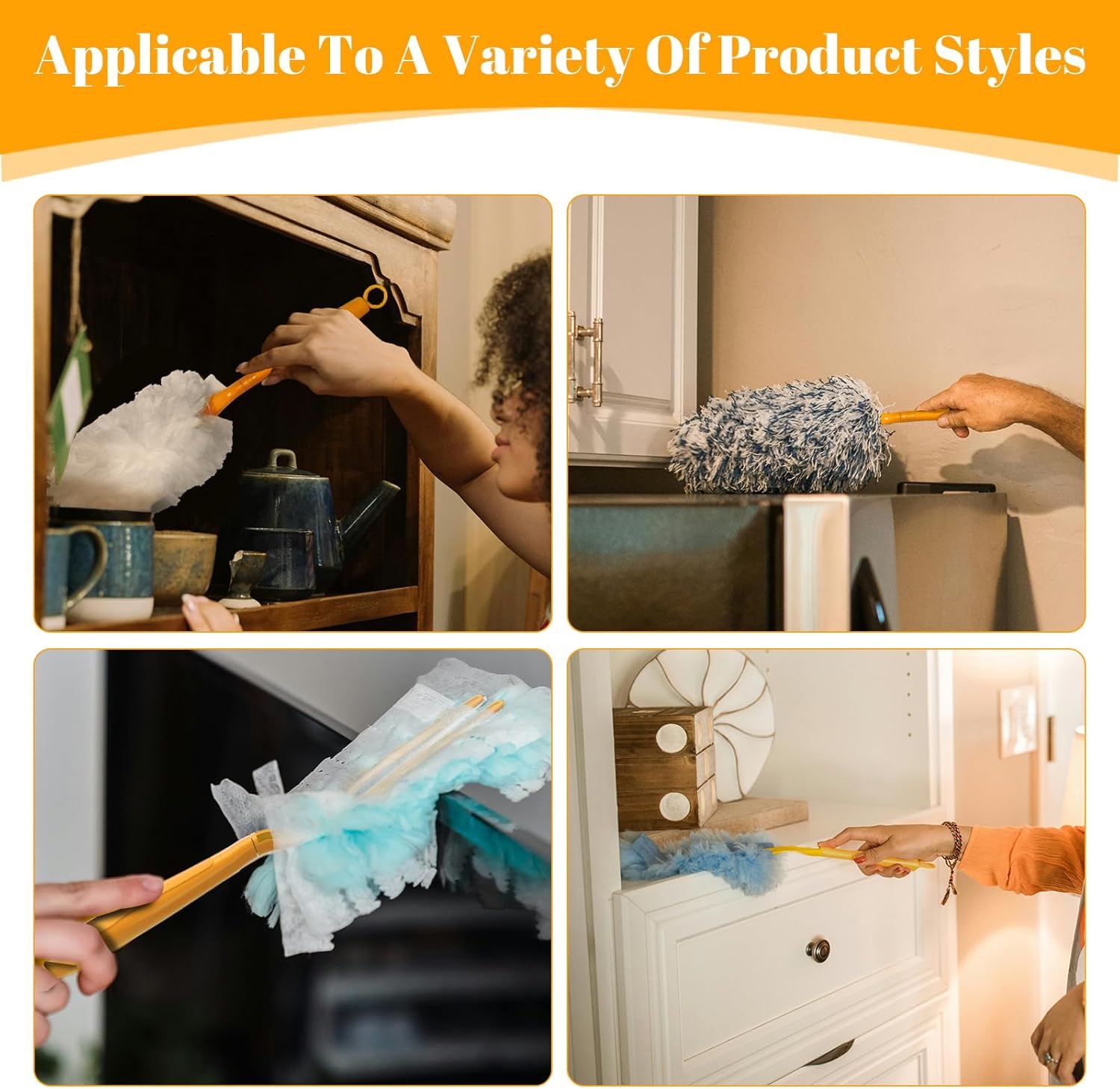 Get a Set of 3 Extendable Duster Handles for Swiffer - Family-Friendly Eco-Friendly Cleaning Tool