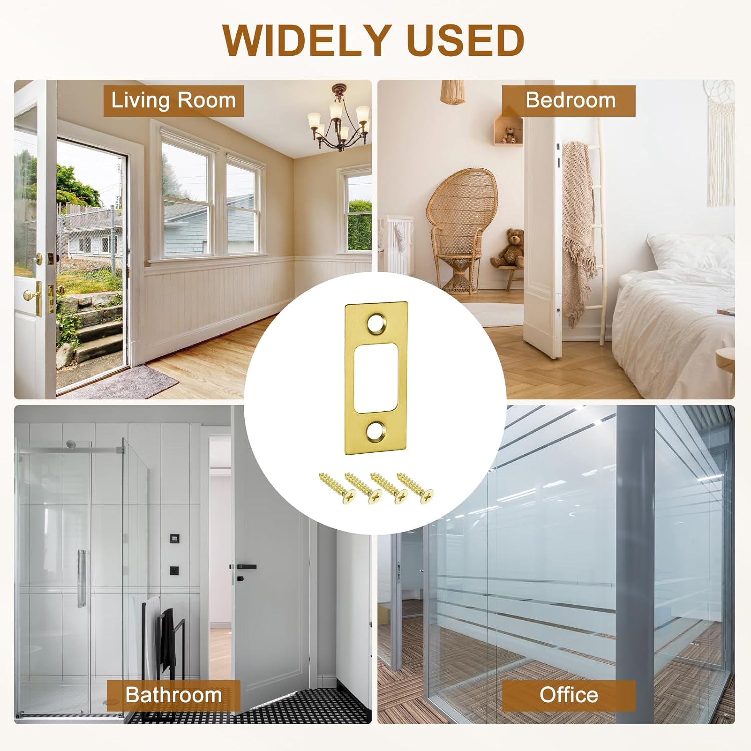 Durable 201 Stainless Steel Door Strike Plate Replacement for Broken Latches Perfect for Entrances DOOR framed JAMBS