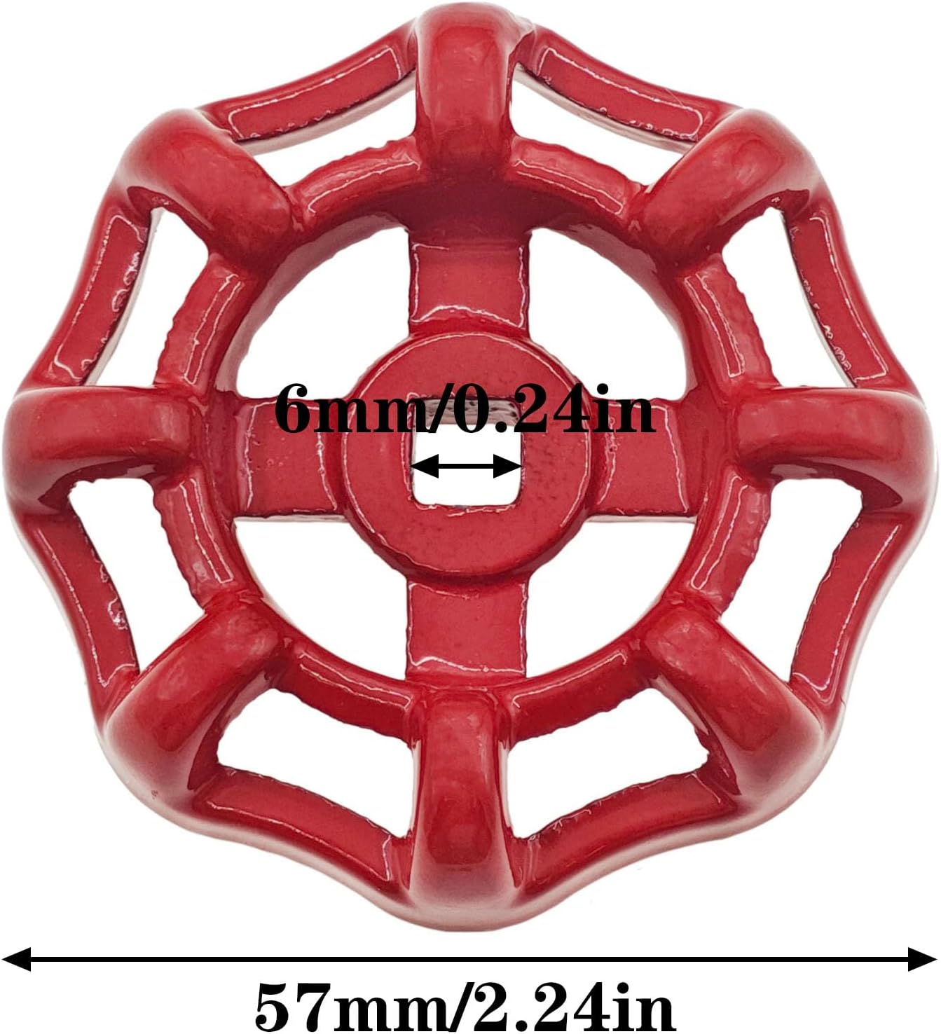 Type Faucet Handle Cast Iron Replacement Gate Valve Hand Wheel 66mm Red