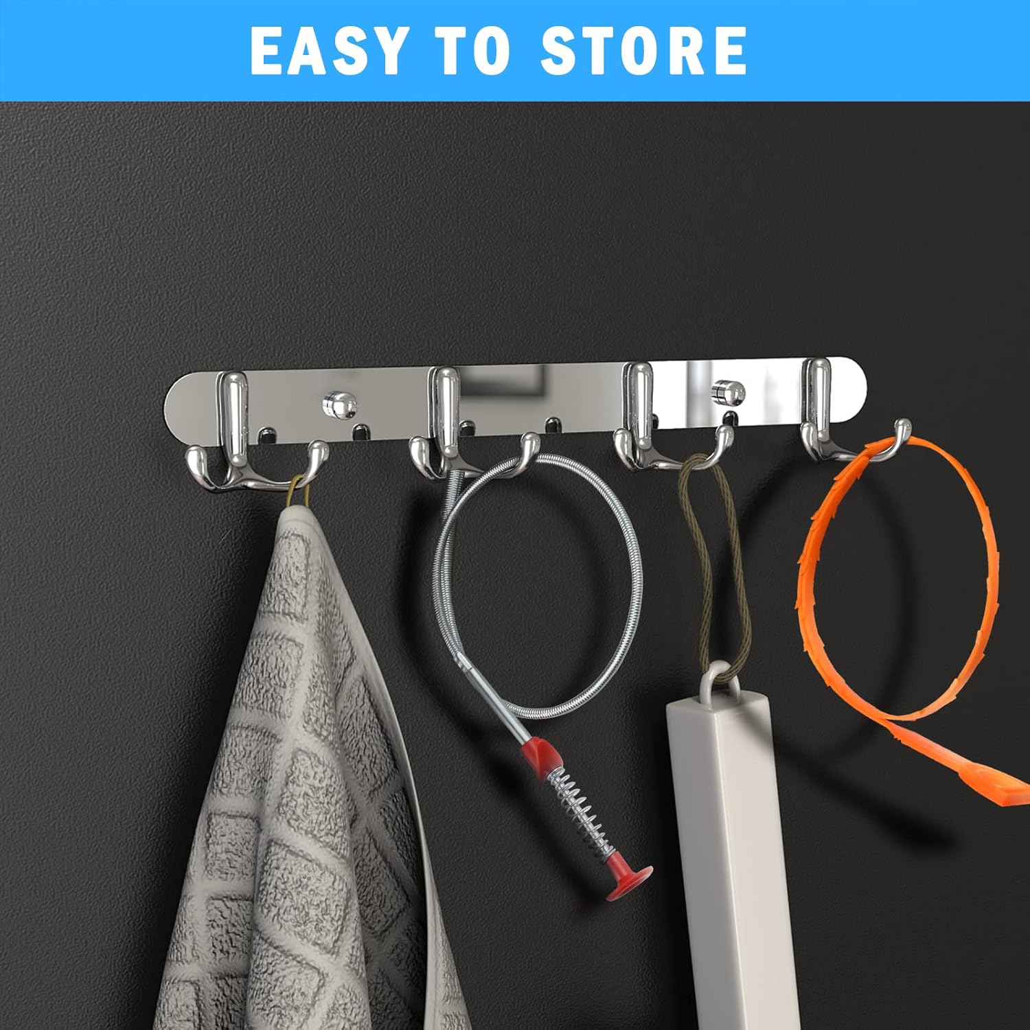 6 Pack Hair Drain Clog Cleaning Tool OneHere Drain Auger Hair Catcher Tools for Kitchen Sink Bathroom Tub Toilet