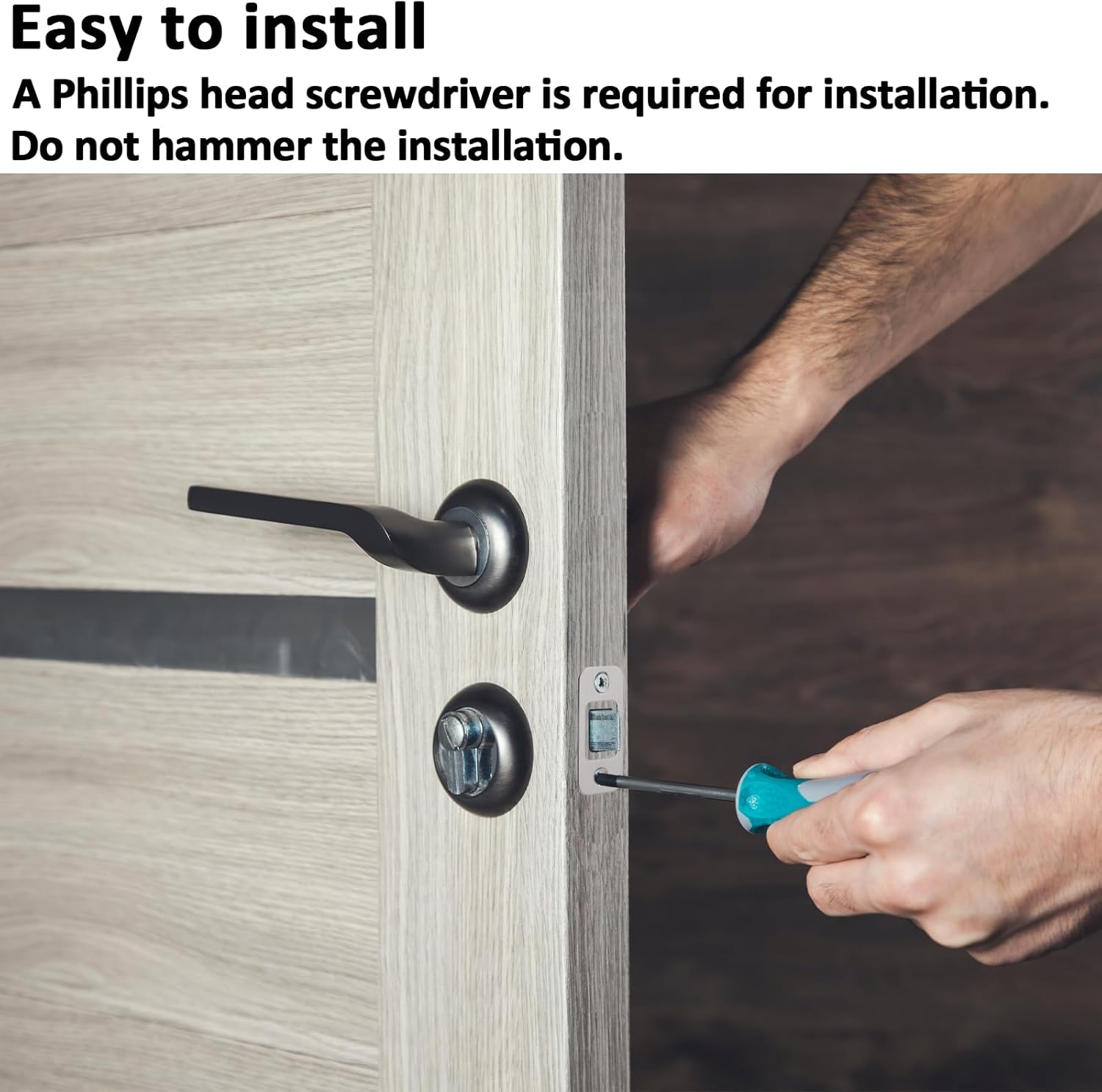 ZERO-WZ ZEYIYER 2-Pack Deadbolt Strike Plate Kit for Secure Door Replacement