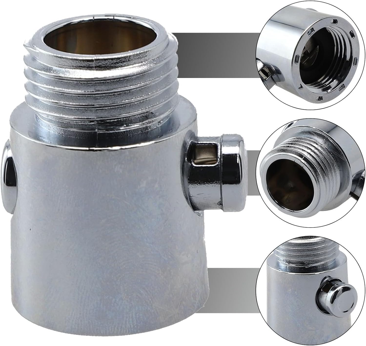 Water Flow Control Valve Brass for Bathroom One-Button Flow Adjustment Water Saving Durable ABS Material