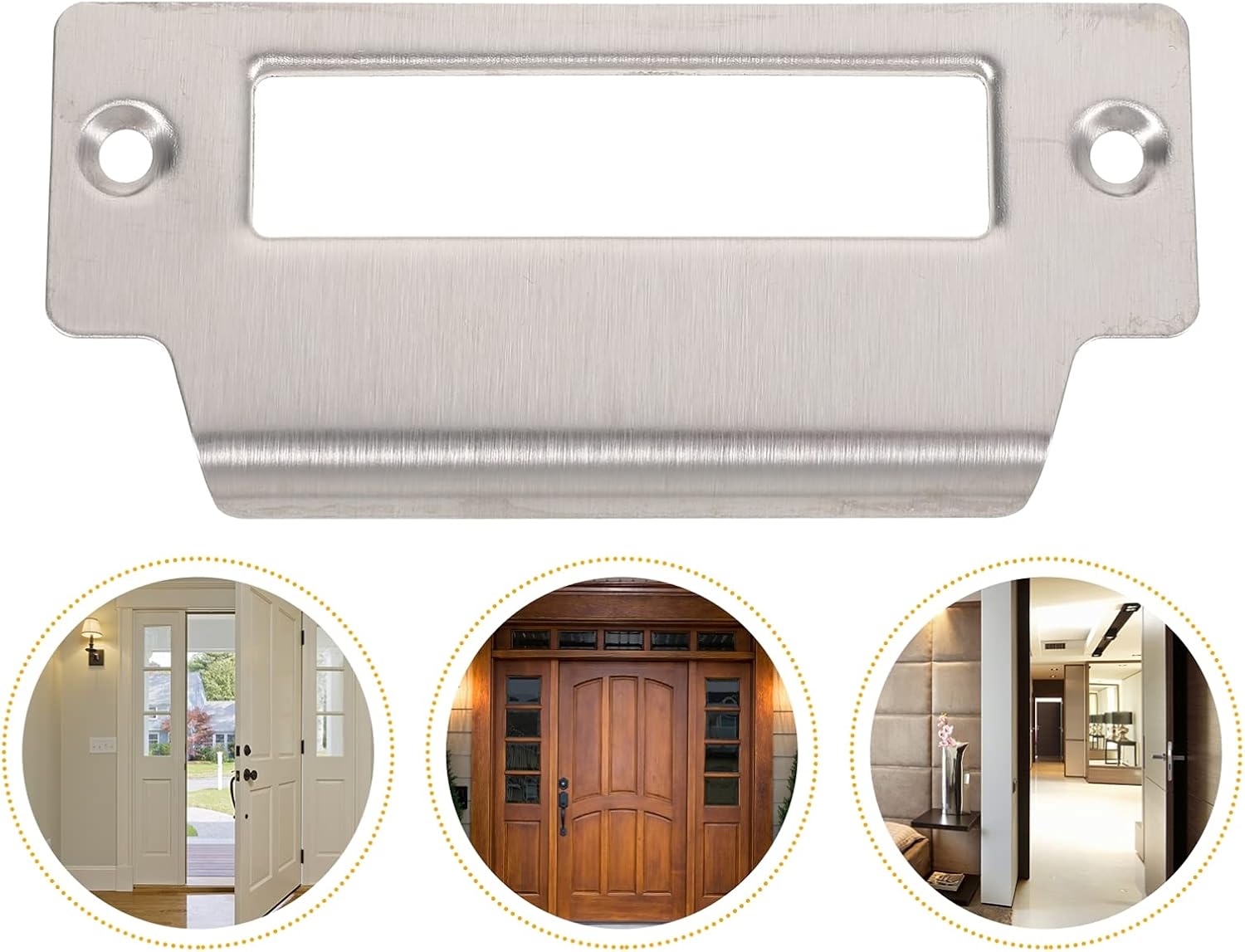 5PCS Door Latch Plate Set Stainless Steel T Strike for Wood Metal Doors - Durable Entry Door Reinforcement