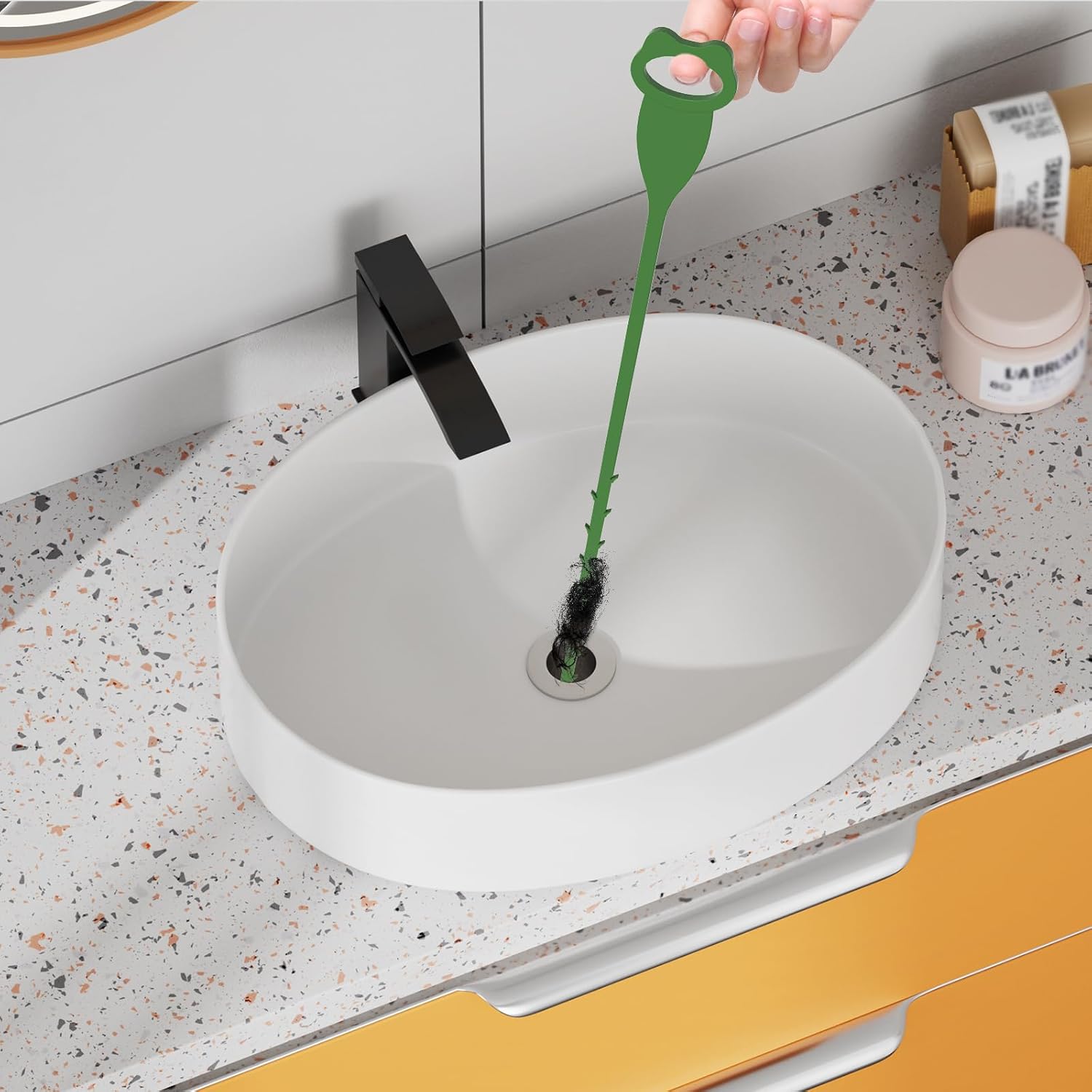 Reliahom 6-Pack 27-inch Drain Snake Sink Hair Catcher Kitchen Bathroom Drain Cleaner