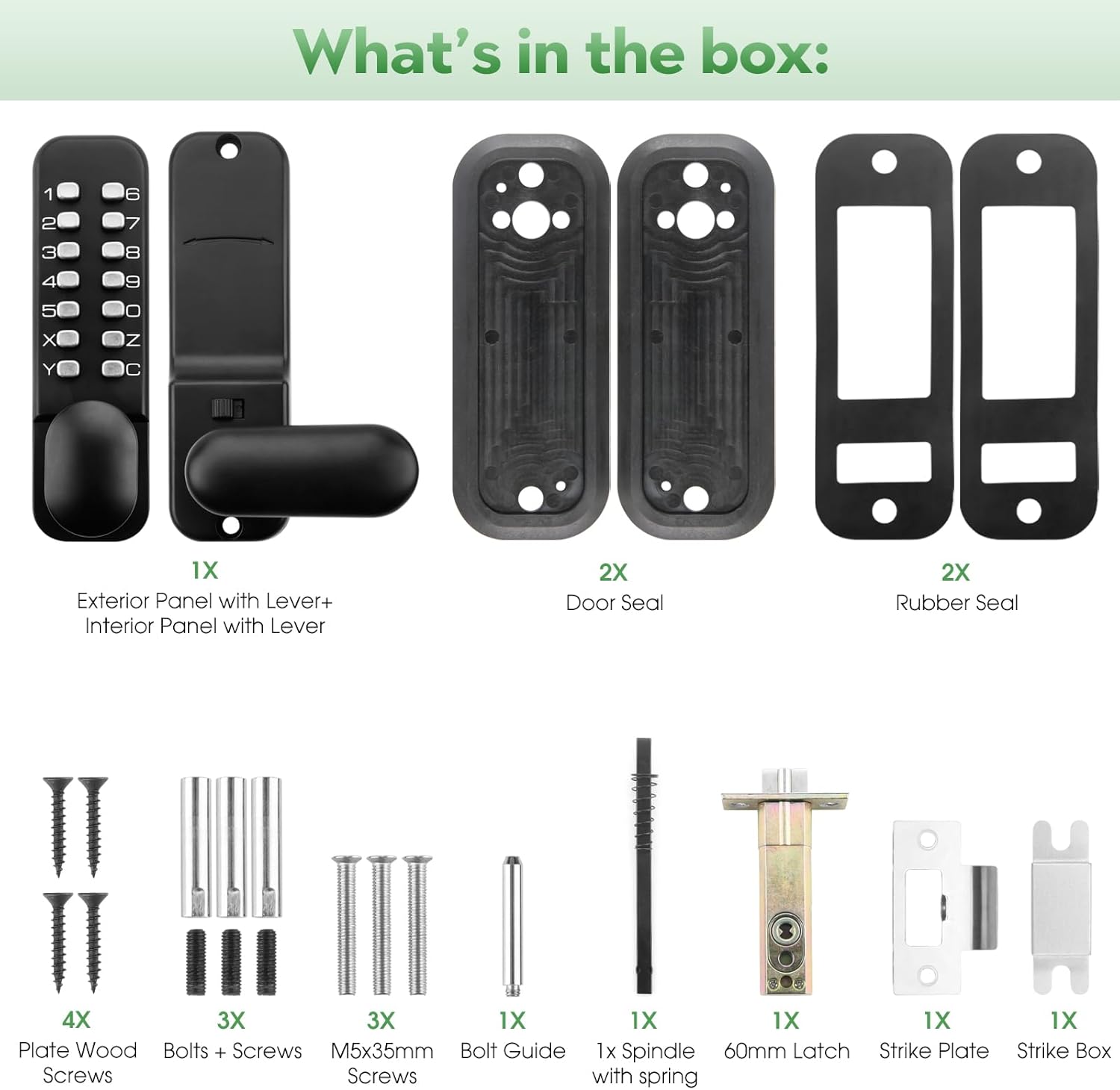 Mechanical Keyless Entry Door Lock with Keypad Front Door Lock for Warehouse with 10 Years Warranty