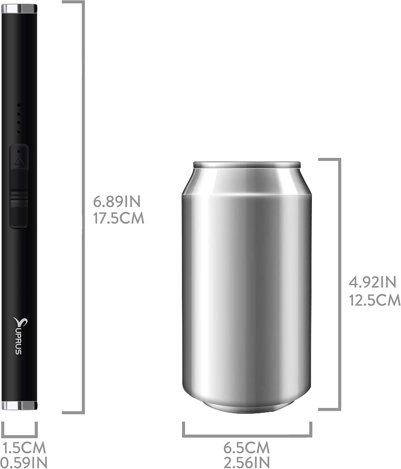 SUPRUS USB Type C Rechargeable Flameless Lighter with LED Battery Display