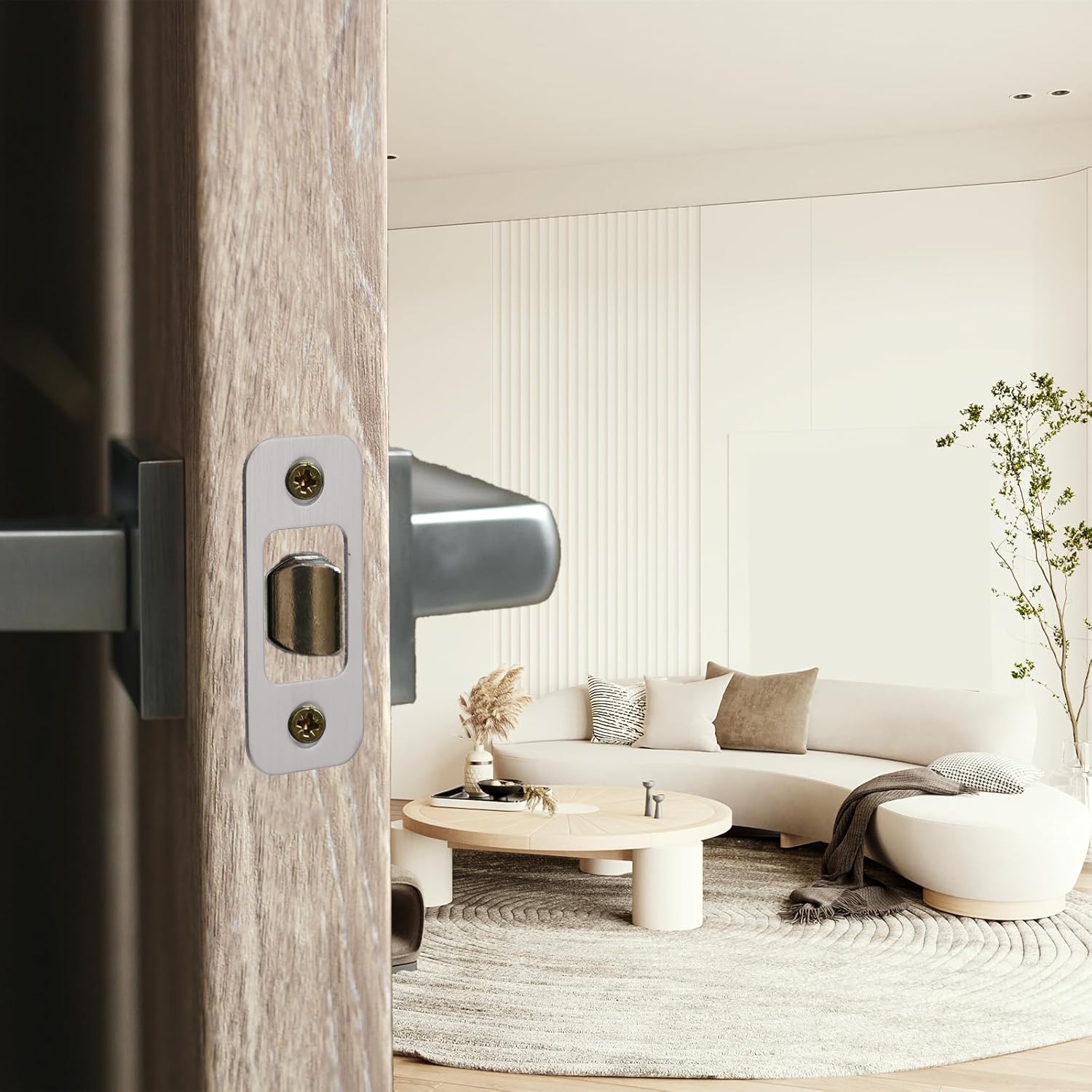 ZERO-WZ ZEYIYER 2-Pack Deadbolt Strike Plate Kit for Secure Door Replacement