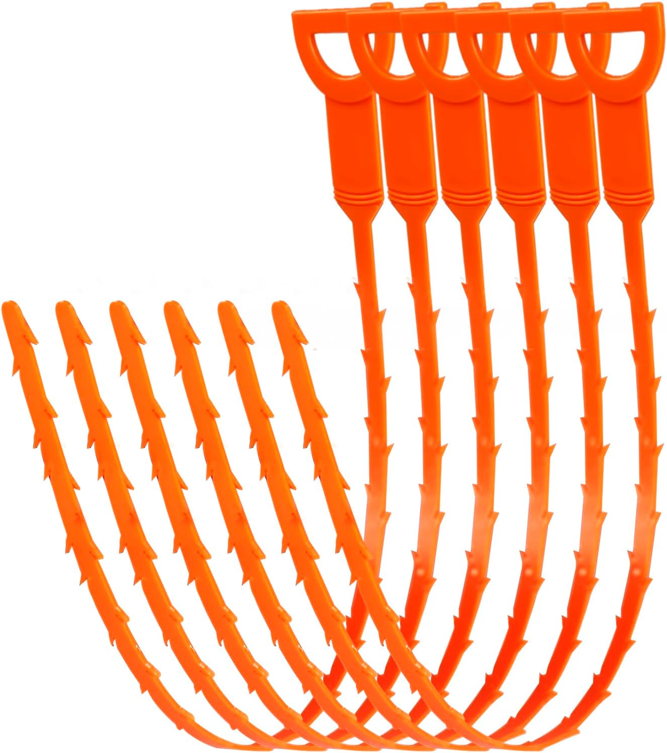 AUSSUA 25-Inch Hair Drain Clog Remover Tool Set 6-Piece for Kitchen Bathroom Drain Cleaning