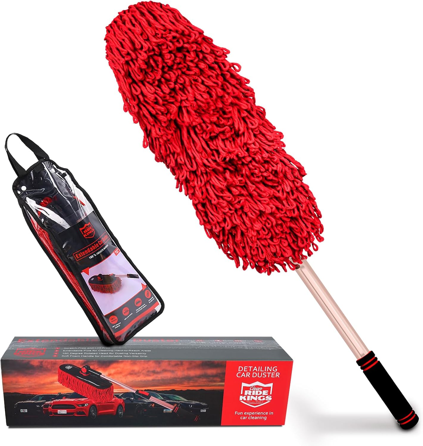 RIDE KINGS Car Duster Kit for Cars Trucks SUVs RVs and MotorcyclesDust Without Lint