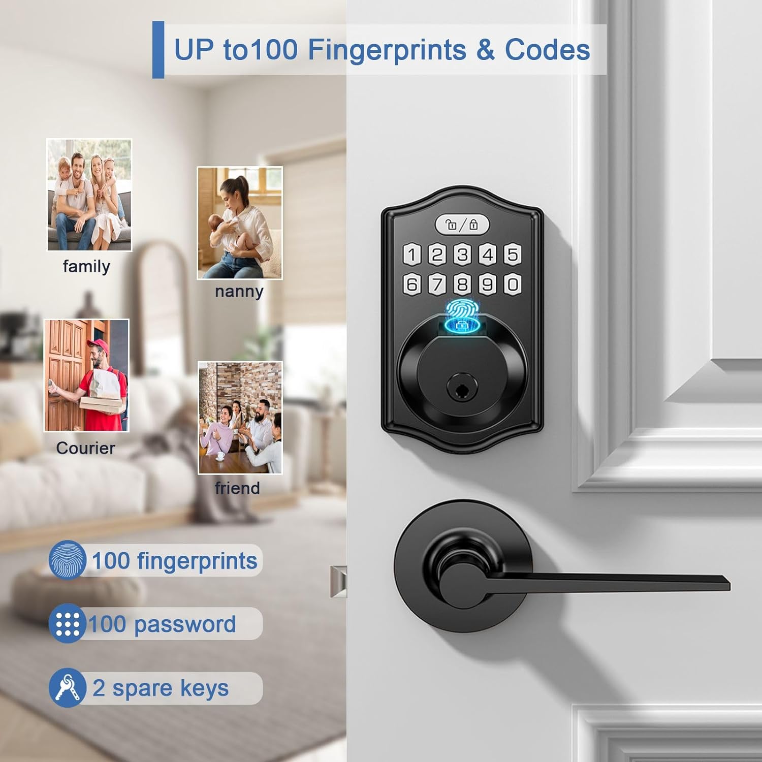 Front Smart Door Locks with Keyless Entry Front Smart Door Locks Set