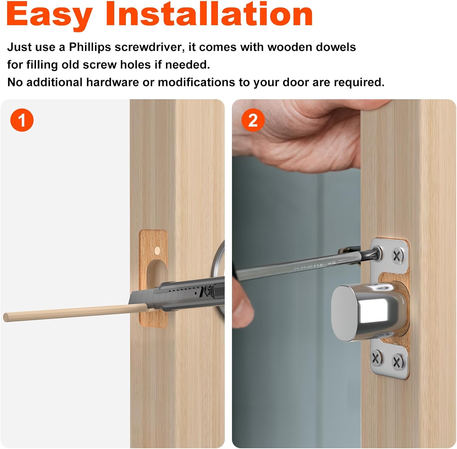 Oversized Deadbolt Strike Plate 1125 x 275 inches - Durable Replacement for Exterior Doors