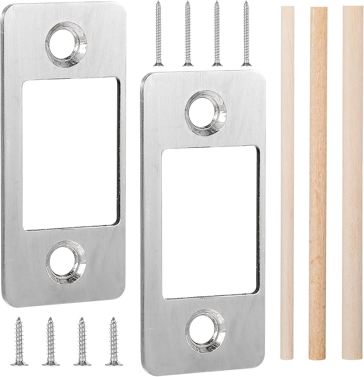 Secure Door Lock Repair Kit with 8 screws and 3 dowels for Homeowners