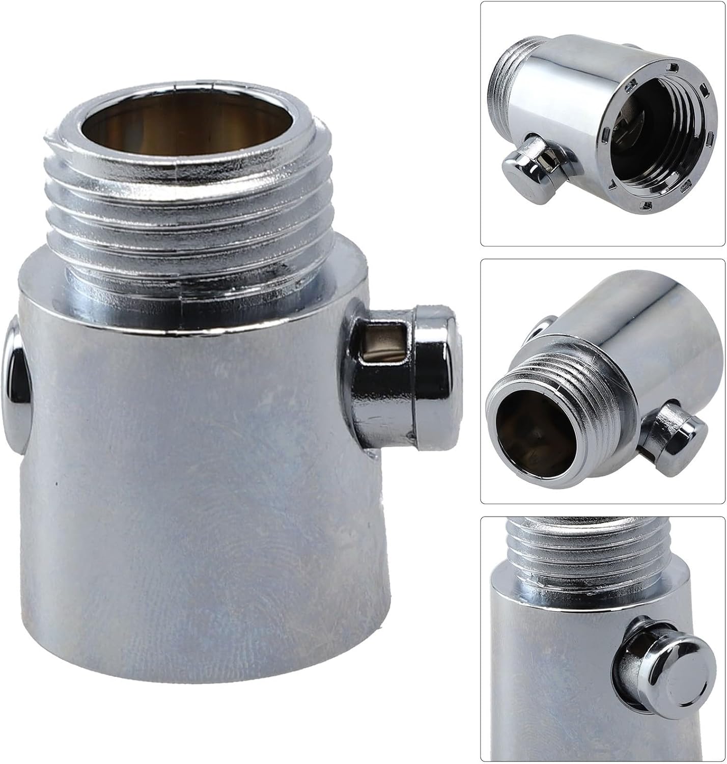 Water Flow Control Valve Brass for Bathroom One-Button Flow Adjustment Water Saving Durable ABS Material