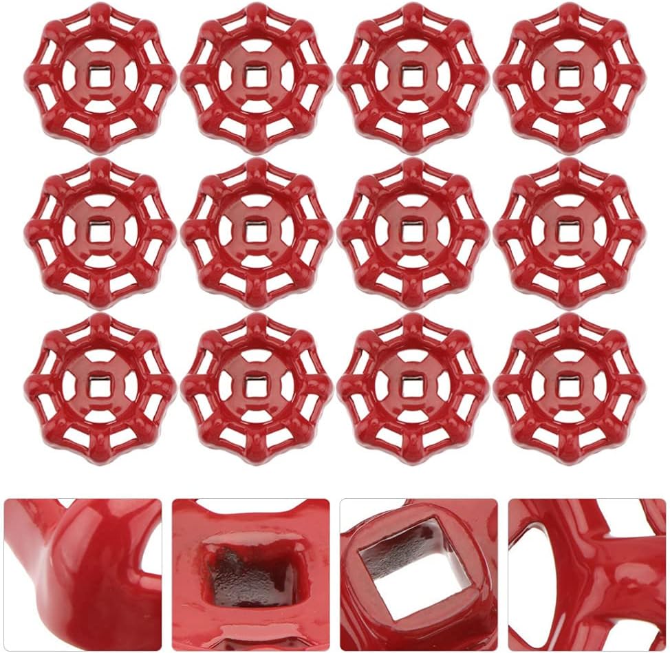 Hemoton Decor 12-Piece Gate Valve Handle Set for Faucets Garden and More