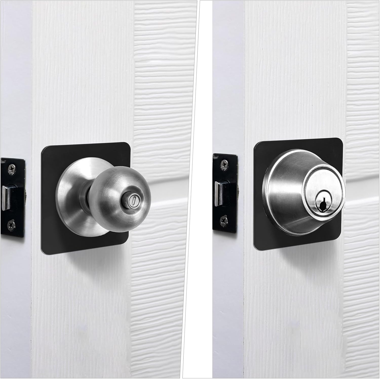 2-Piece Stainless Steel Door Knob Covers for Loose Door Locks