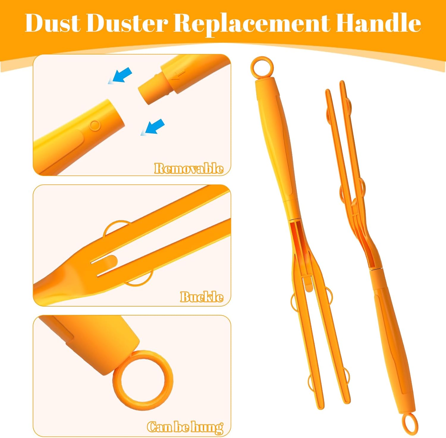 Get a Set of 3 Extendable Duster Handles for Swiffer - Family-Friendly Eco-Friendly Cleaning Tool
