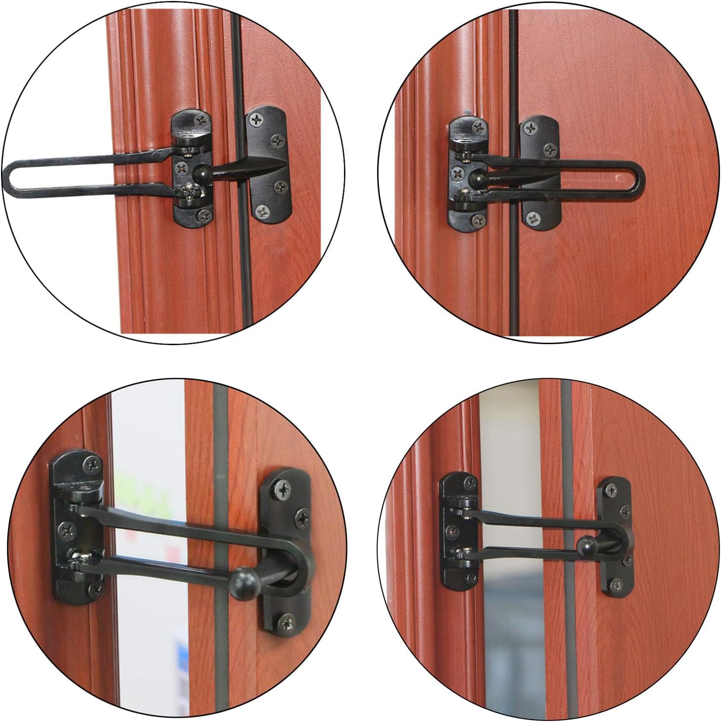 SAISN Door Reforcer Lock Latch with 100-Pound Resistance for Home Security