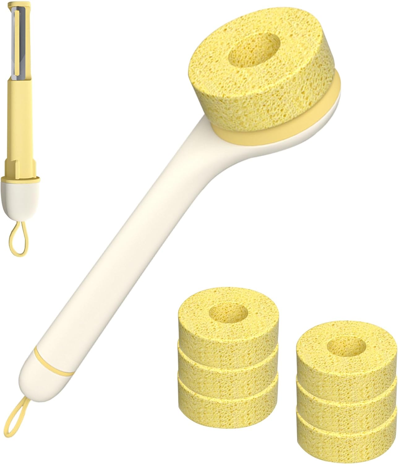 Long Handle Vegetable and Fruit Scrubber Brush Eco-Friendly Hydrophobic and Easy to Clean