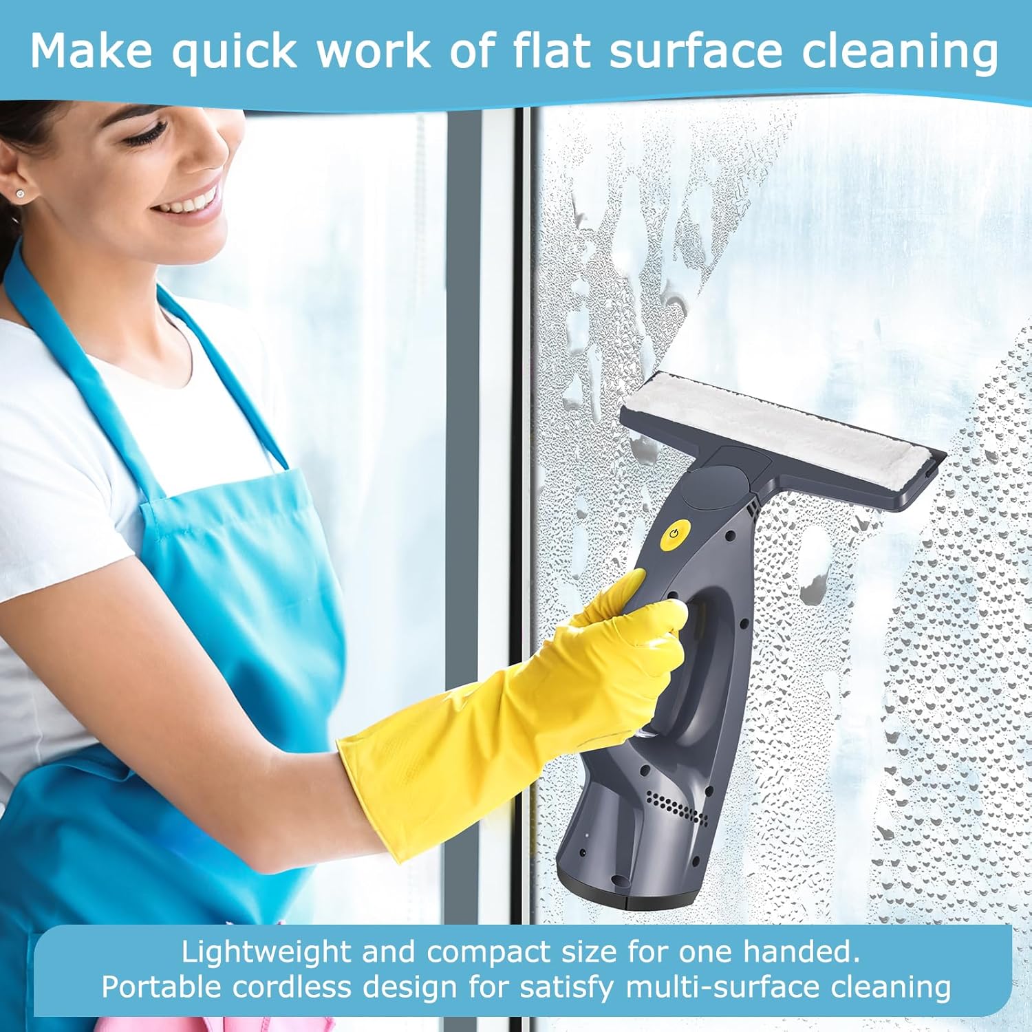 3-in-1 Window Vacuum Cleaner with Spray and Squeegee for Cars Windows and Showers